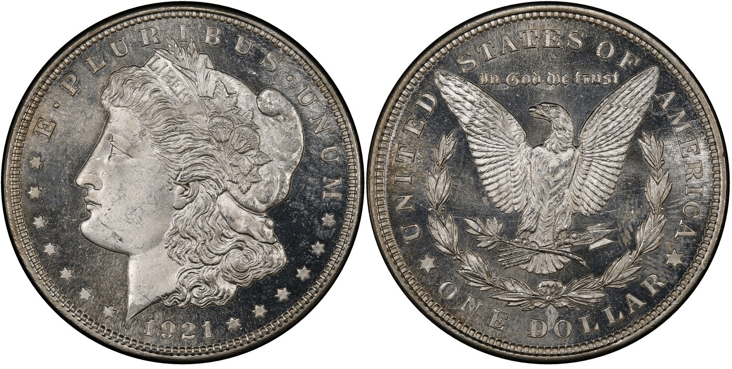 1921 Morgan Silver Dollar Deep Mirror Prooflike