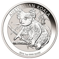 Perth Mint Koala Silver Coins