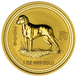 2006 1 oz Year of the Dog Gold Coin | Lunar Series 1
