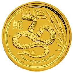 2013 1 oz Year of the Snake Gold Coin - Lunar Series