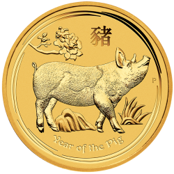 2019 1 oz Perth Mint Gold Lunar Year of the Pig Coin 