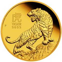 2022 1 oz Year of the Tiger Proof Gold Coin | Perth Mint Lunar Series III