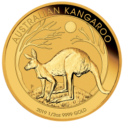 2019 Australian Kangaroo Gold Coin 1/2 oz