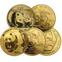 1/4 oz Chinese Gold Panda Coins - Random Dates