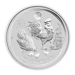 2017 1 oz Australian Lunar Series Rooster - Lion Privy Silver Coin