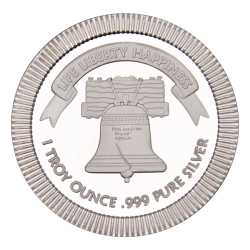 1 oz SilverTowne Stackable Liberty Bell Silver Round