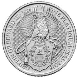 2018 1 oz Queen's Beast Griffin of Edward Platinum Coin