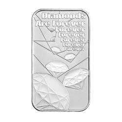  1 oz James Bond Diamonds Are Forever Silver Bar