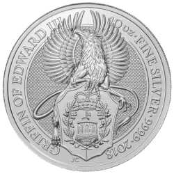 2018 10 oz Silver Queen's Beasts Griffin of Edward