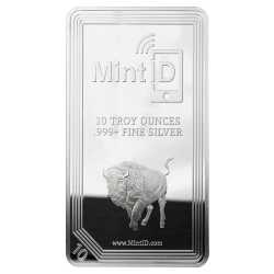 10 oz MintID Buffalo Silver Bar (AES-128 Encrypted)