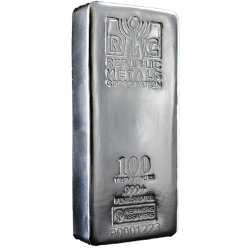 100 oz Republic Metals Silver Bar