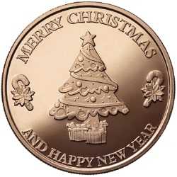 1 oz Christmas Tree Copper Round - Best Prices on Bullion Online