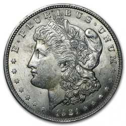 1921 Morgan Silver Dollars - AU