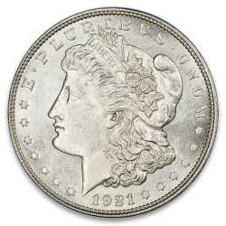 1921 Morgan Silver Dollars - BU