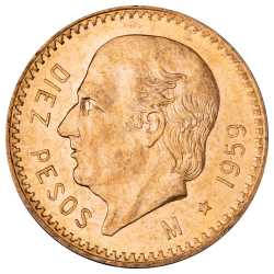 Mexican 10 Pesos Gold Coin - Random Year 