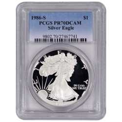 1986-S PCGS PR-70 American Silver Eagle Proof Coin