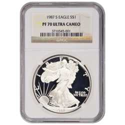 1987-S NGC PF-70 Proof American Silver Eagle Coin