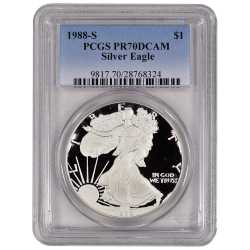 1988-S PCGS PR-70 American Silver Eagle Proof Coin