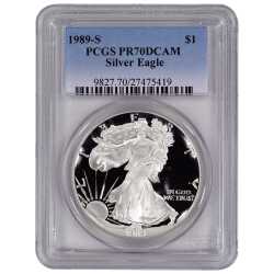 1989-S PCGS PR-70 American Silver Eagle Proof Coin