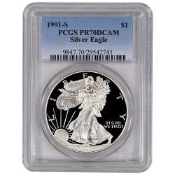 1991-S PCGS PR-70 American Silver Eagle Proof Coin
