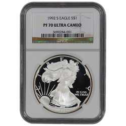1992-S NGC PF-70 Proof American Silver Eagle Coin