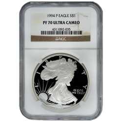 1994-P NGC PF-70 Proof American Silver Eagle Coin