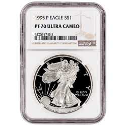 1995-P NGC PF-70 Proof American Silver Eagle Coin