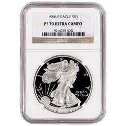 1996-P NGC PF-70 Proof American Silver Eagle Coin
