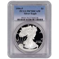 1996-P PCGS PR-70 American Silver Eagle Proof Coin