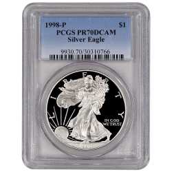 1998-P PCGS PR-70 American Silver Eagle Proof Coin