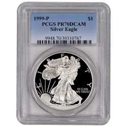 1999-P PCGS PR-70 American Silver Eagle Proof Coin