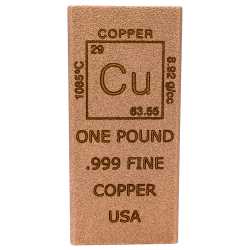 1 Pound Element Copper Bar - Chalcolithic Metals