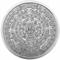 2 oz Aztec Calendar Silver Round