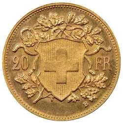 20 Franc Swiss Gold Coin Avg Circulated - Random Year
