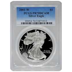 2001-W PCGS PR-70 American Silver Eagle Proof Coin