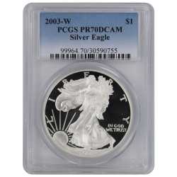 2003-W PCGS PR-70 American Silver Eagle Proof Coin