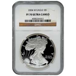 2004-W NGC PF-70 Proof American Silver Eagle Coin
