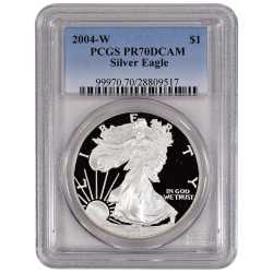 2004-W PCGS PR-70 American Silver Eagle Proof Coin