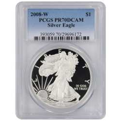 2008-W PCGS PR-70 American Silver Eagle Proof Coin