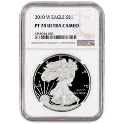 2010-W NGC PF-70 Proof American Silver Eagle Coin