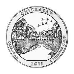 2011 Silver 5 oz Chickasaw America The Beautiful