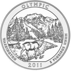 2011 Olympic 5 oz Burnished Silver Coin - America The Beautiful
