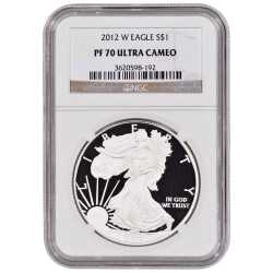 2012-W NGC PF-70 Proof American Silver Eagle Coin