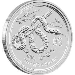 2013 1 oz Year of the Snake Silver Coin - Lunar Series