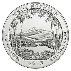 2013 Silver 5 oz White Mountain National Park America The Beautiful