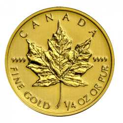 2014 Canadian Gold Maple Leaf - .9999 Fine Gold - 1/4 oz