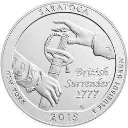 2015 Saratoga 5 oz Burnished Silver Coin - America The Beautiful