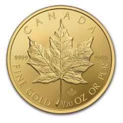 2015 Canadian Gold Maple Leaf - .9999 Fine Gold - 1/20th oz