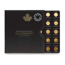 2016 25x1 Gram Canadian Gold Maplegram25™ Coin Sheet - in Assay