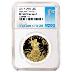 2017-W 1 oz Proof Gold American Eagle NGC First Day Of Issue PF-70 Ultra Cameo